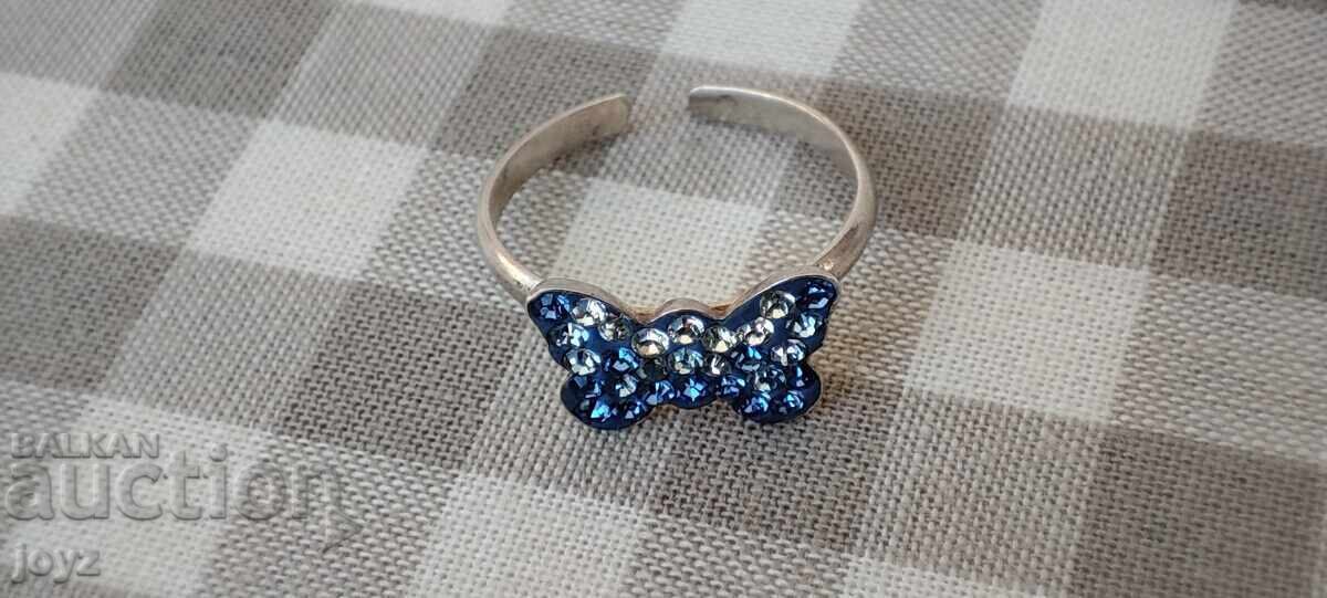 SILVER ANKLE RING BUTTERFLY with ZIRCONS / 925 SILVER with price 9.99 BGN | € 5.11 SILVER ANKLE RING BUTTERFLY with ZIRCONS / 925 SILVER with price 9.99 BGN | € 5.11