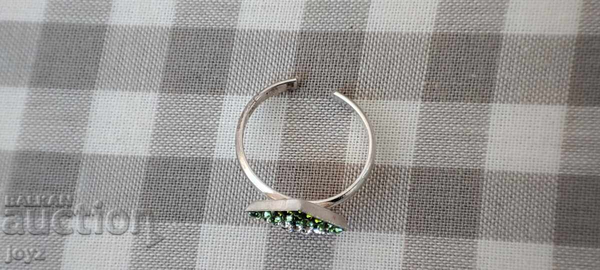 SILVER ANKLET RING with RHOMBUS ZIRCONIA / 925 SILVER with price 9.99 BGN | € 5.11