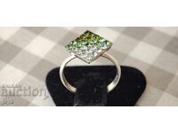 INEL DE ARGINT pentru PICIOR ROMB cu ZIRCONIU / PROBĂ 925