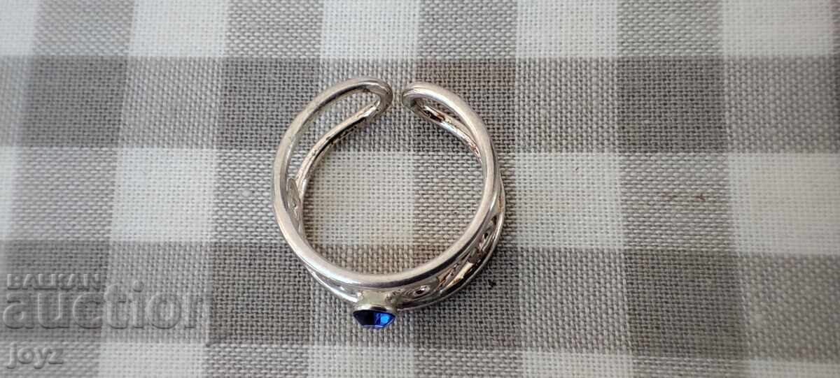 СРЕБЪРЕН ПРЪСТЕН  за КРАК  СИН ЦИРКОН / ПРОБА 925 с цена 9.99 лв. | € 5.11