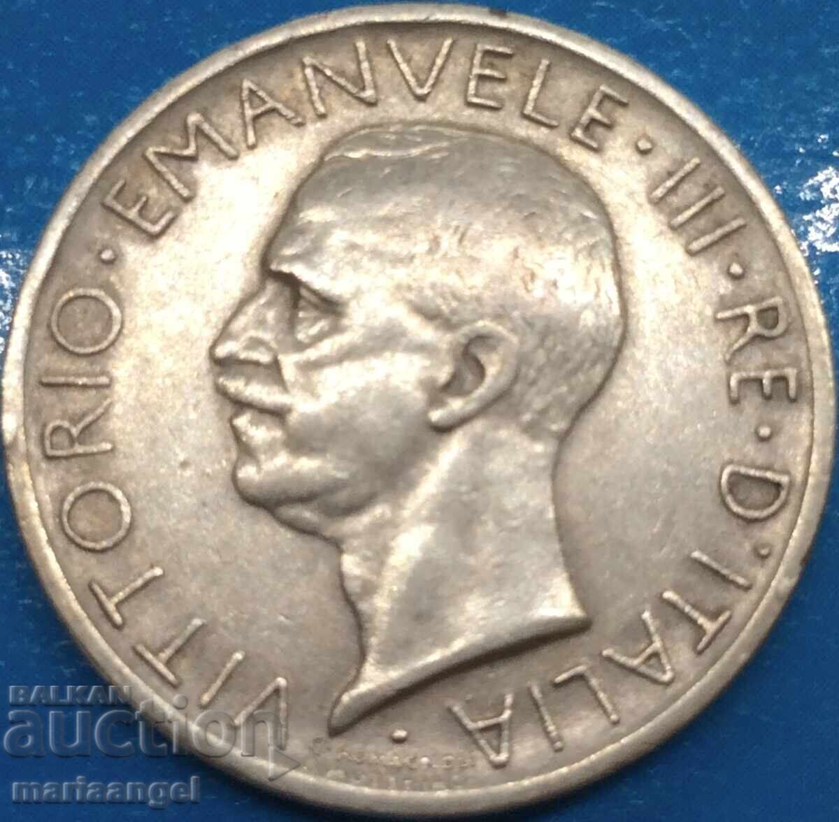 Доставка на 5 лири 1926 Италия сребро - рядка година 1 Доставка на 5 лири 1926 Италия сребро - рядка година 1