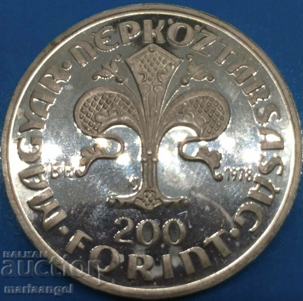 Ουγγαρία 1978 20 φλορίνια Σερτιφικάτ Βουδαπέστη 28,28γρ PROOF UNC - 7