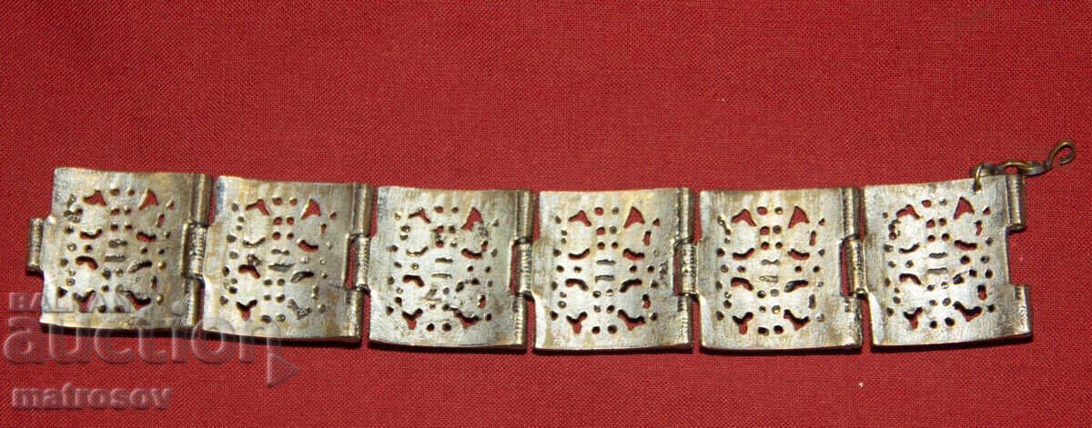 Χειροποίητο παλιό παραδοσιακό βραχιόλι, κόσμημα, ασήμι - 7