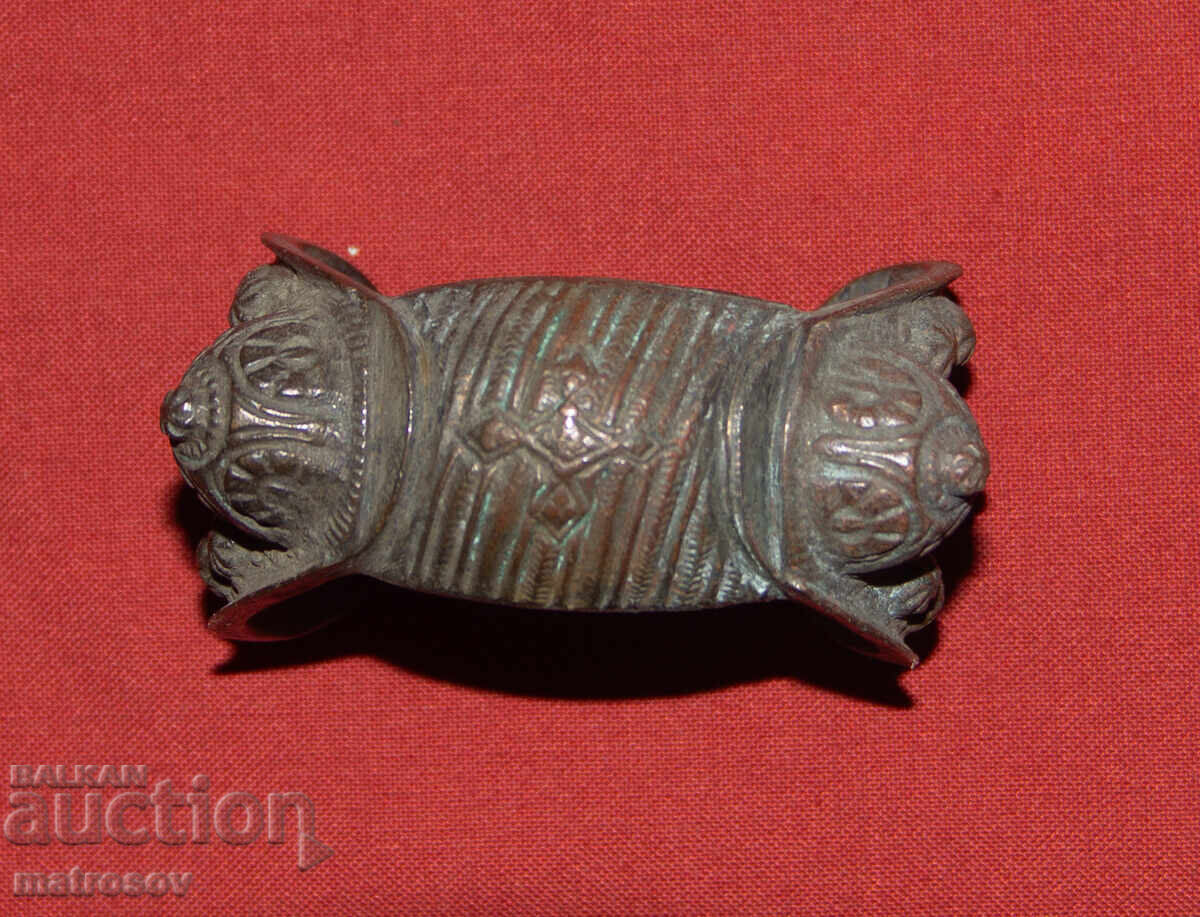 Old traditional bronze bracelet jewelry slingshot