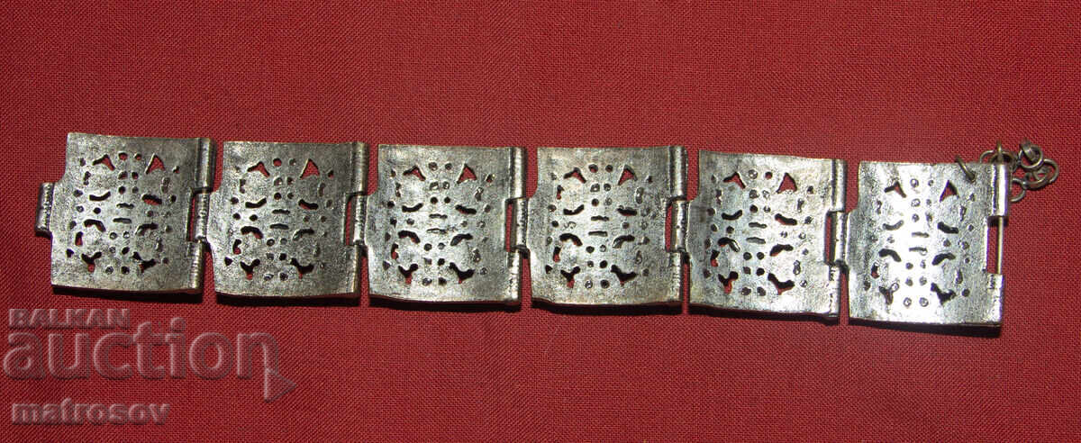 Χειροποίητο παλιό παραδοσιακό βραχιόλι, κόσμημα, ασήμι - 6