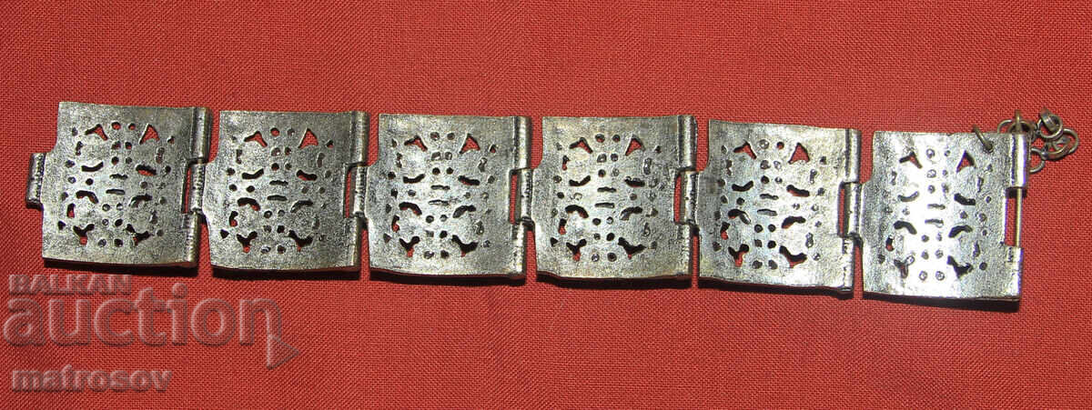 Χειροποίητο παλιό παραδοσιακό βραχιόλι, κόσμημα, ασήμι - 7