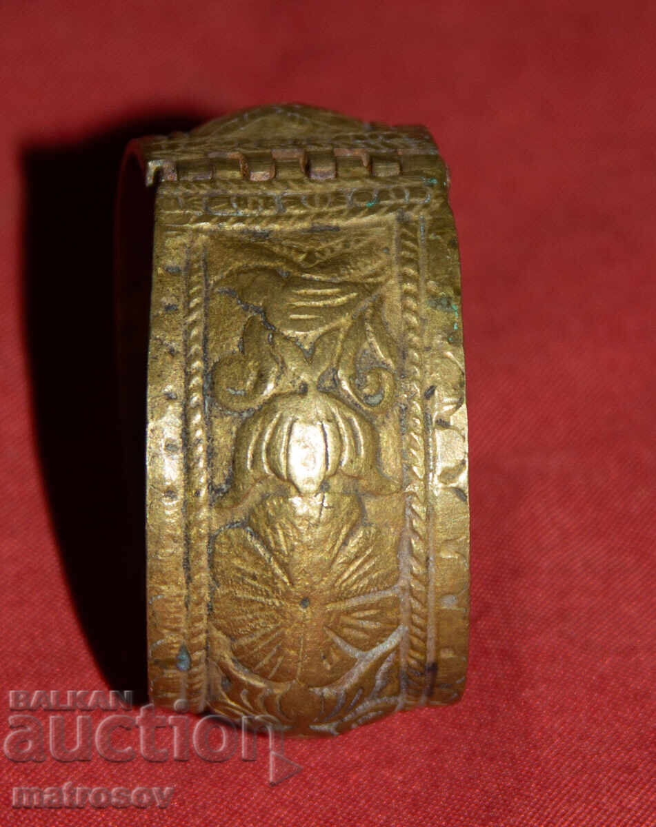 Παλαιό παραδοσιακό χάλκινο βραχιόλι κόσμημα - 6