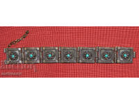 Brățară veche tradițională lucrată manual, bijuterie, argint