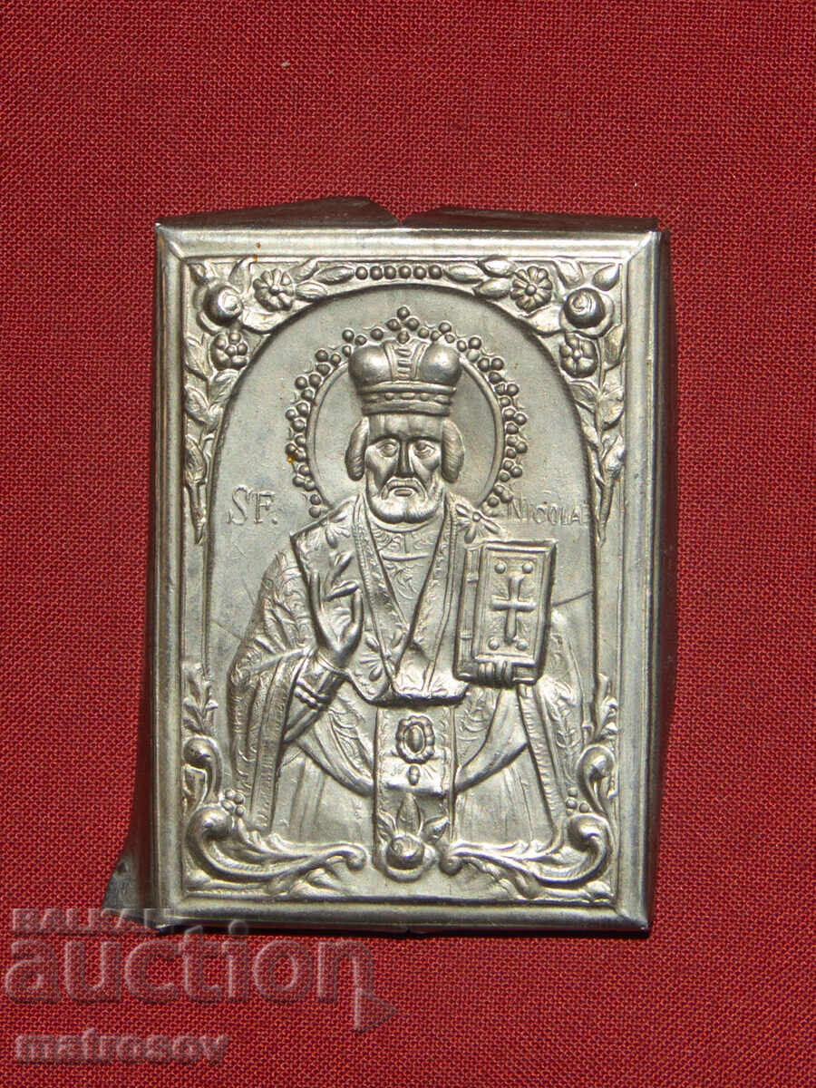 Licitație Icoană, basorelief metalic Sfântul Nicolae