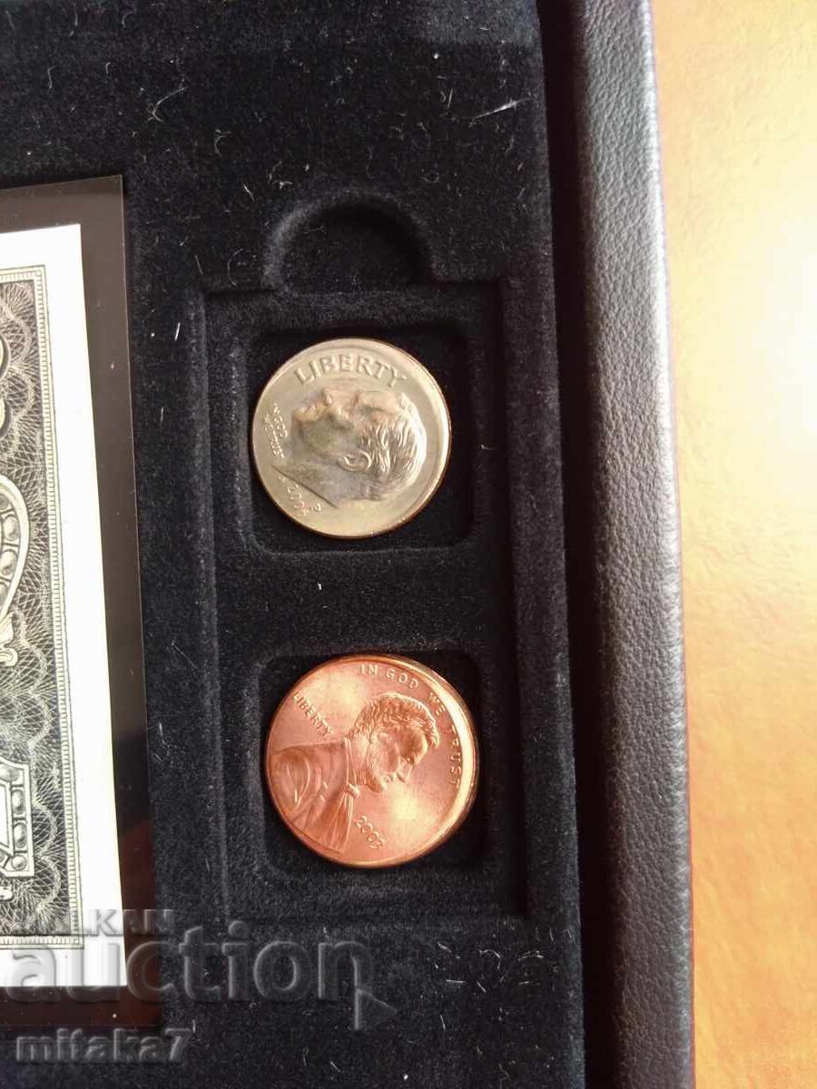 Livrarea Set bancnotă și două monede, SUA