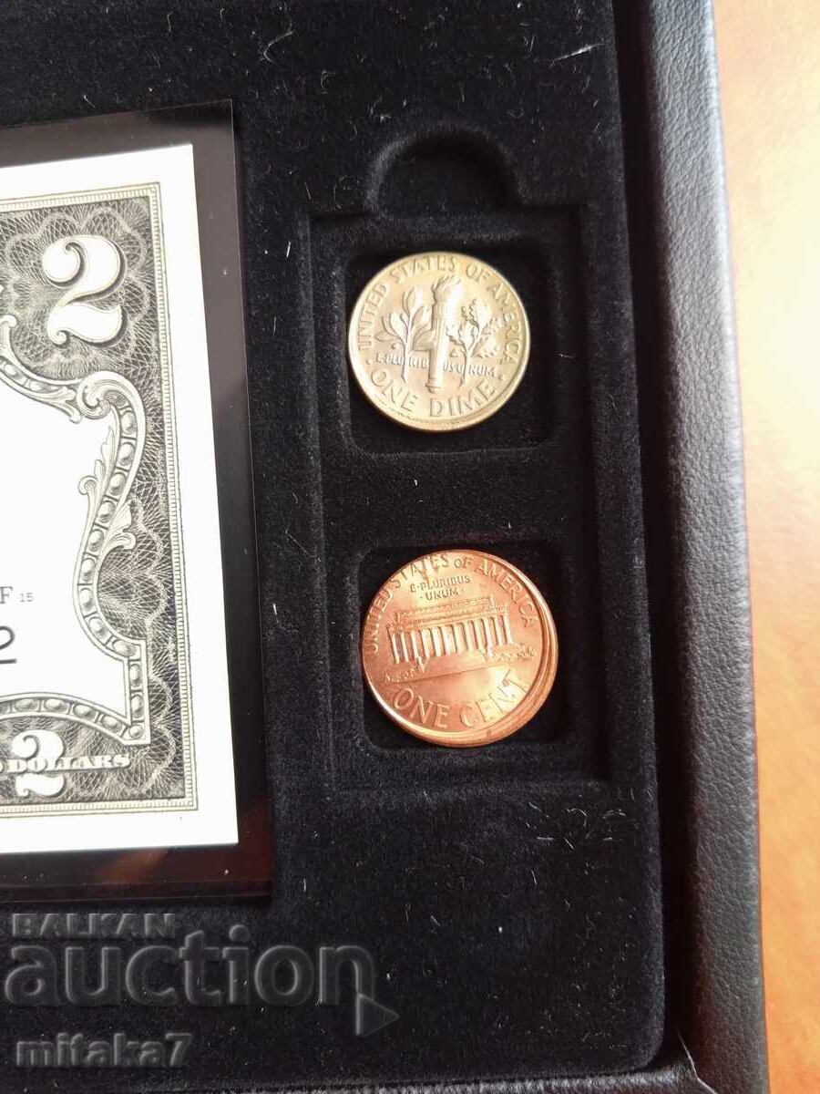 Set bancnotă și două monede, SUA - 7