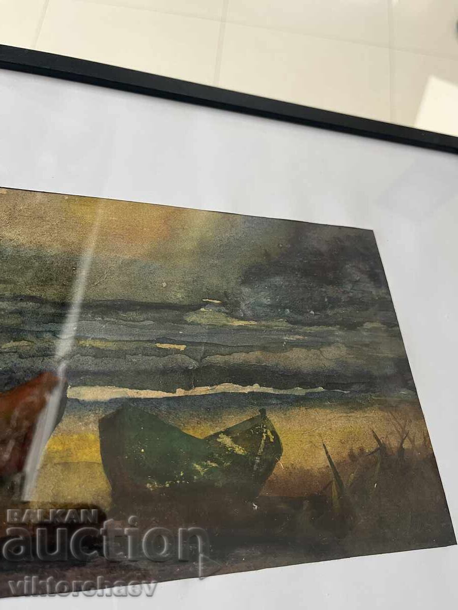 Παράδοση Βασίλ Κοζάροφ ΣΒΧ πίνακας - “Τα Παλιά Σκάφη” 1991 μ. ακουαρέλα Παράδοση Βασίλ Κοζάροφ ΣΒΧ πίνακας - “Τα Παλιά Σκάφη” 1991 μ. ακουαρέλα