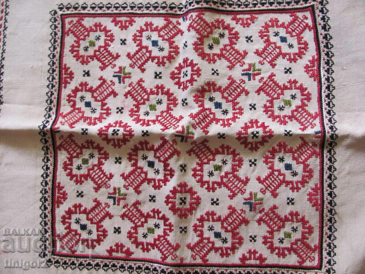 Παλιό καρέ, χειροποίητο κέντημα σε μετάξι 96x96εκ - 6
