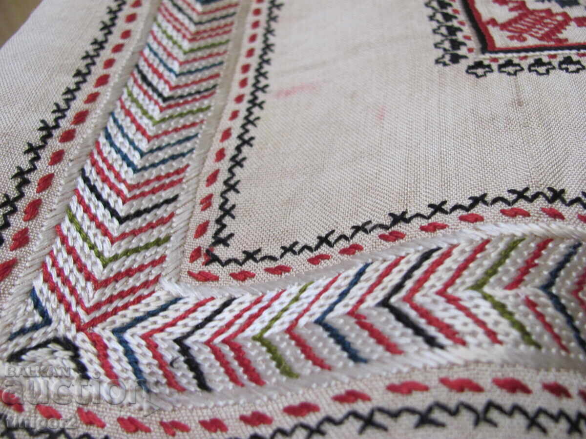 Παλιό καρέ, χειροποίητο κέντημα σε μετάξι 96x96εκ - 7