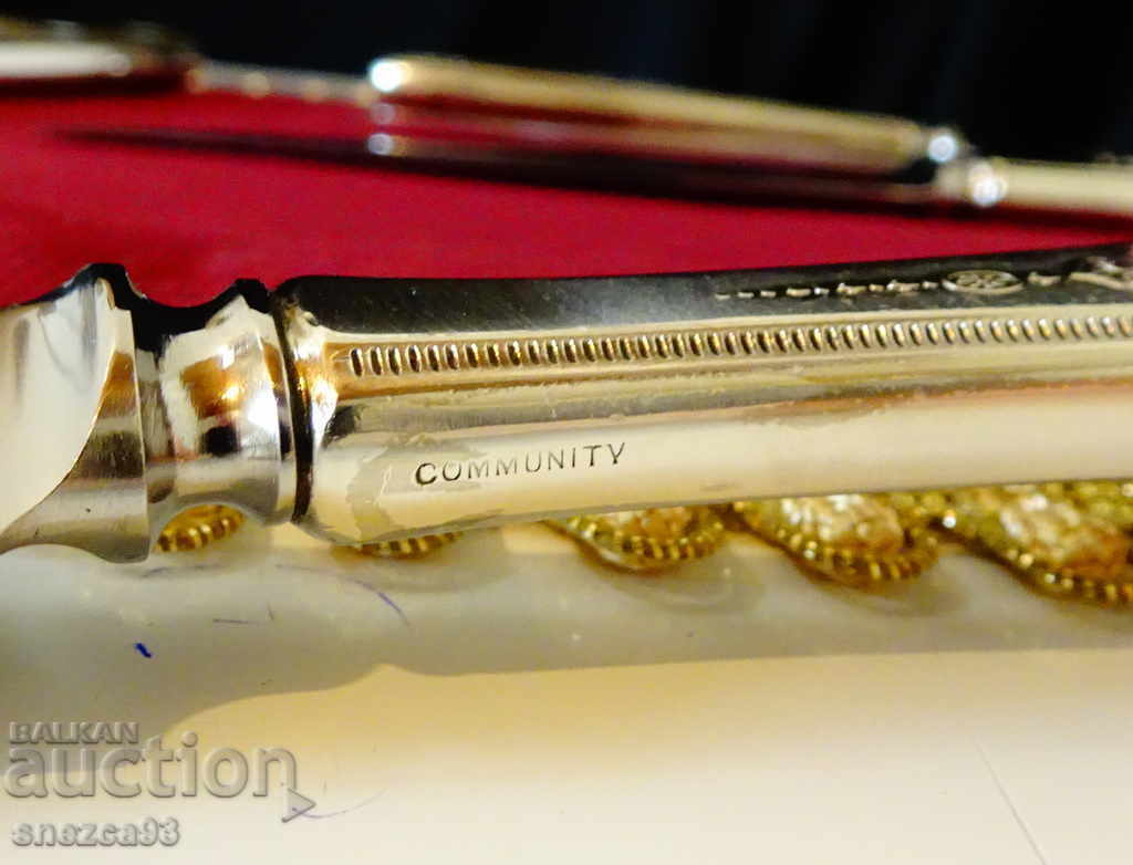 English silver-plated ornamental knife, marked - 5