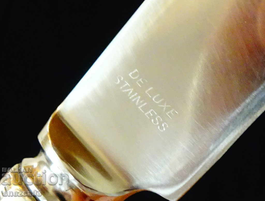 English silver-plated ornamental knife, marked - 6