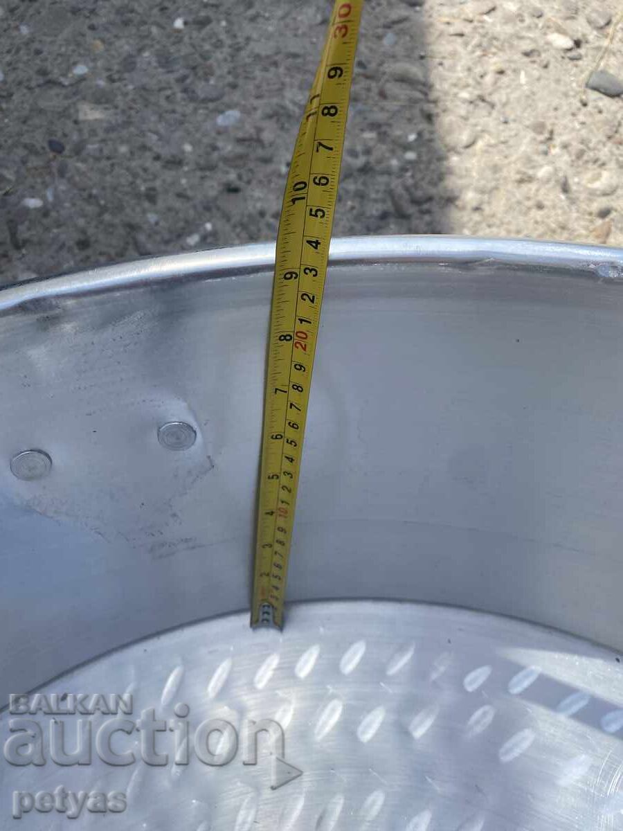 Aluminum pan round F 780 mm, thick-walled with handles - 6