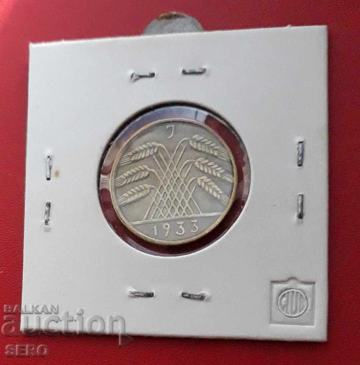 Germany-10 Pfennig 1933 J-Hamburg-rare with price 7.01 BGN | € 3.58 Germany-10 Pfennig 1933 J-Hamburg-rare with price 7.01 BGN | € 3.58