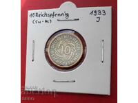 Germany-10 Pfennig 1933 J-Hamburg-rare