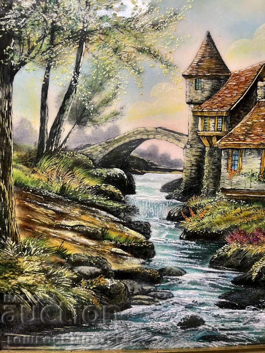 Licitație Pictură email pe bază de cupru, Limoges, Franța Licitație Pictură email pe bază de cupru, Limoges, Franța