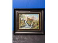 Картина емайл на медна основа,Лимож,Франция