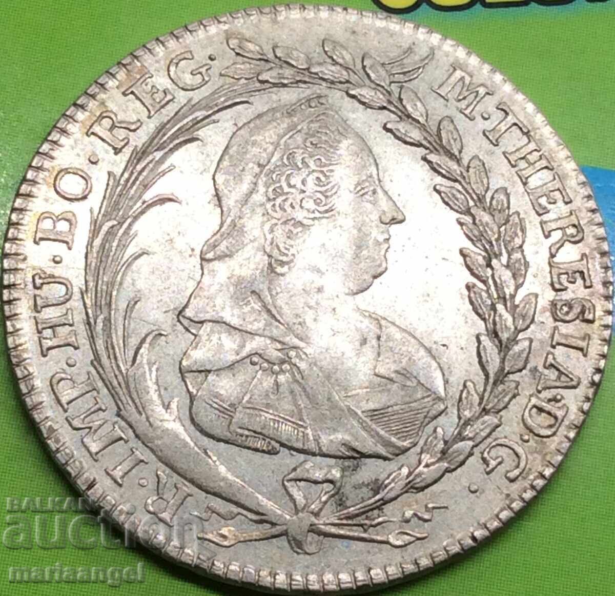 Delivery of 20 Kreuzer 1780 Austria Prague Maria Theresa - Last Year