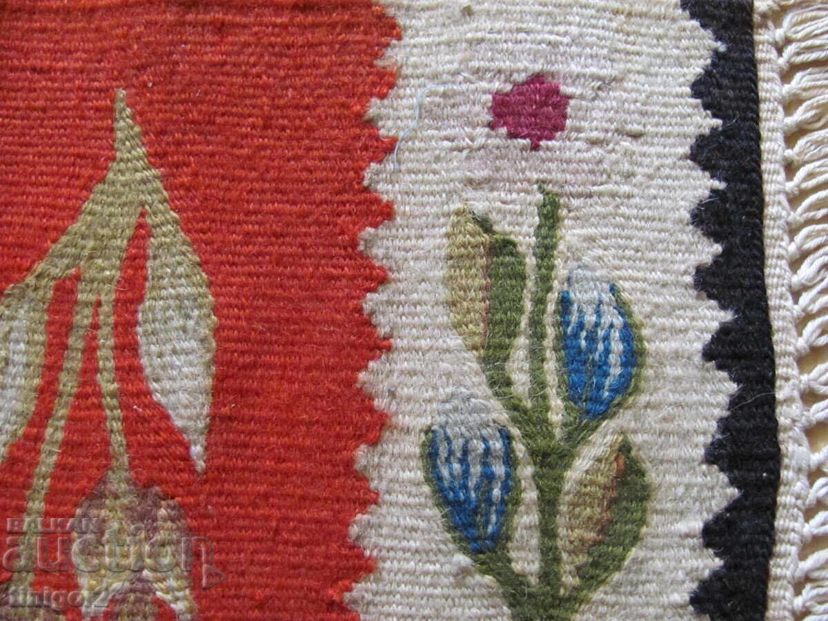 Old hand-woven wool rug, step - 7 Old hand-woven wool rug, step - 7