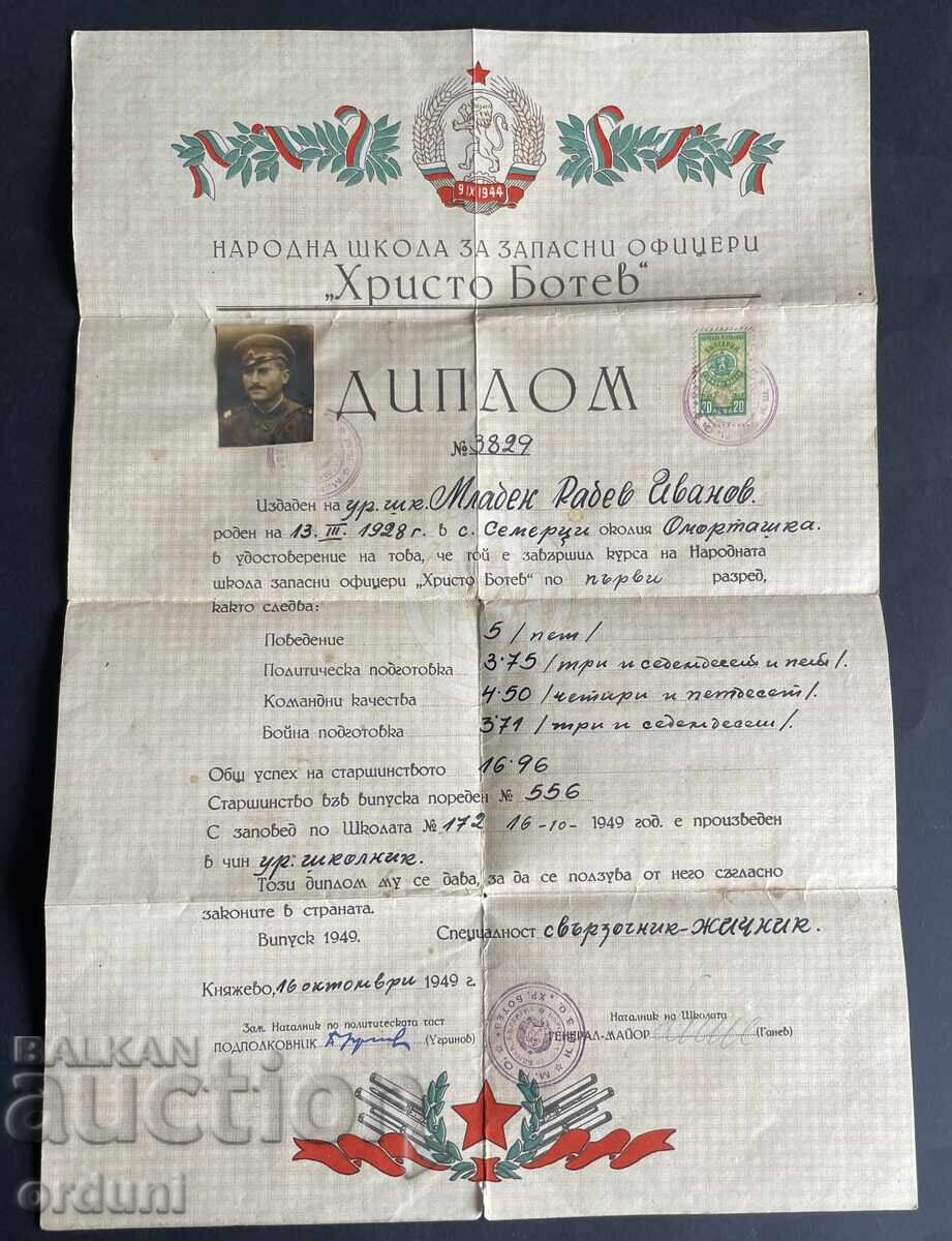 5081 Bulgaria Diploma of the Reserve Officer School "Hristo Botev" 5081 Bulgaria Diploma of the Reserve Officer School "Hristo Botev"