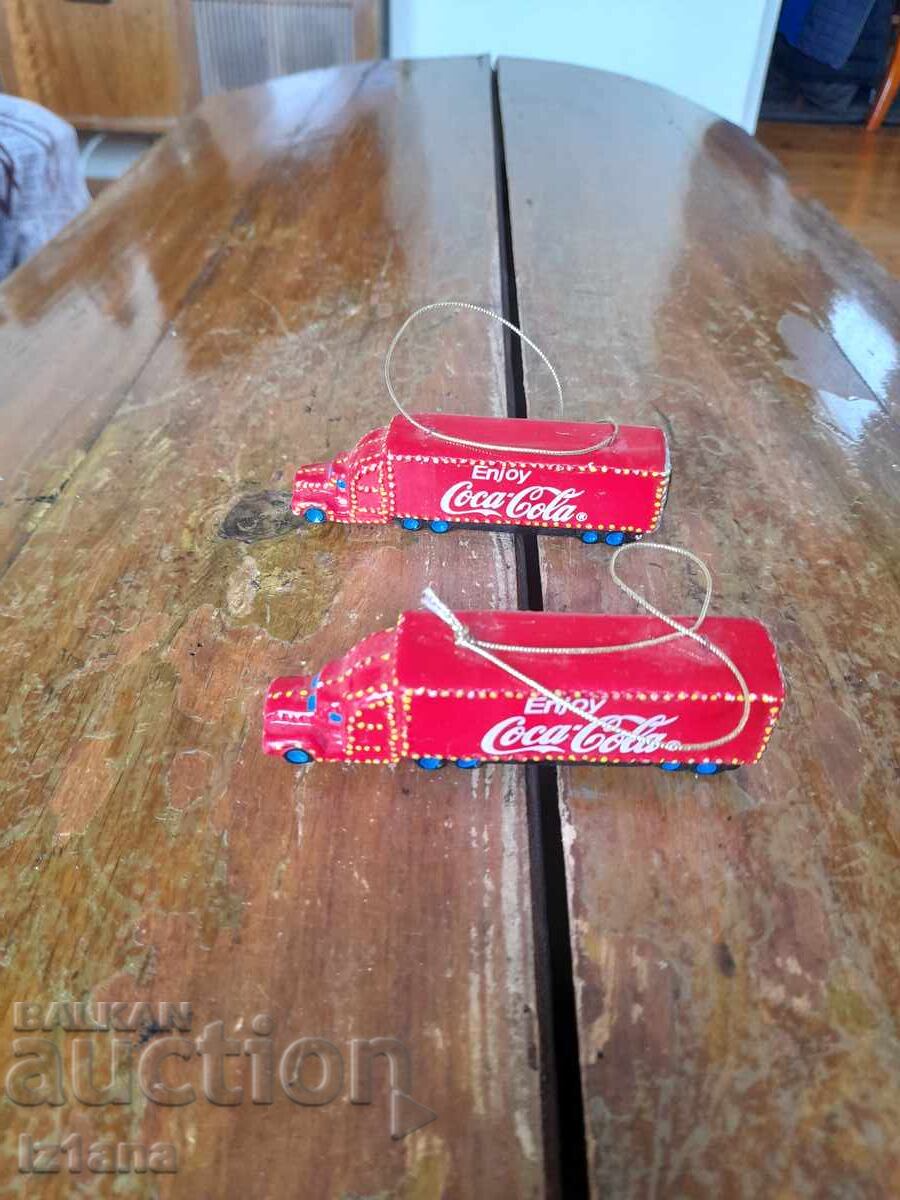 Elk decorations, Coca-Cola trucks, Coca-Cola
