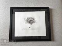 Nedko Solakov - #1 Original Signed Etching Graphic + Frame