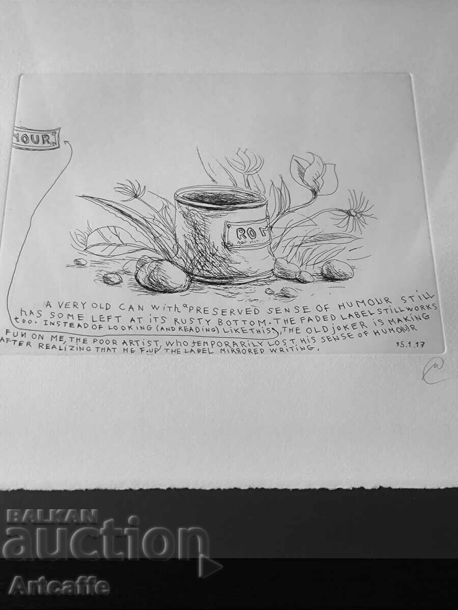 Nedko Solakov - #2 Original Signed Etching Print + Frame - 5