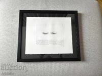 Nedko Solakov-#3 gravură originală semnată grafică+ramă