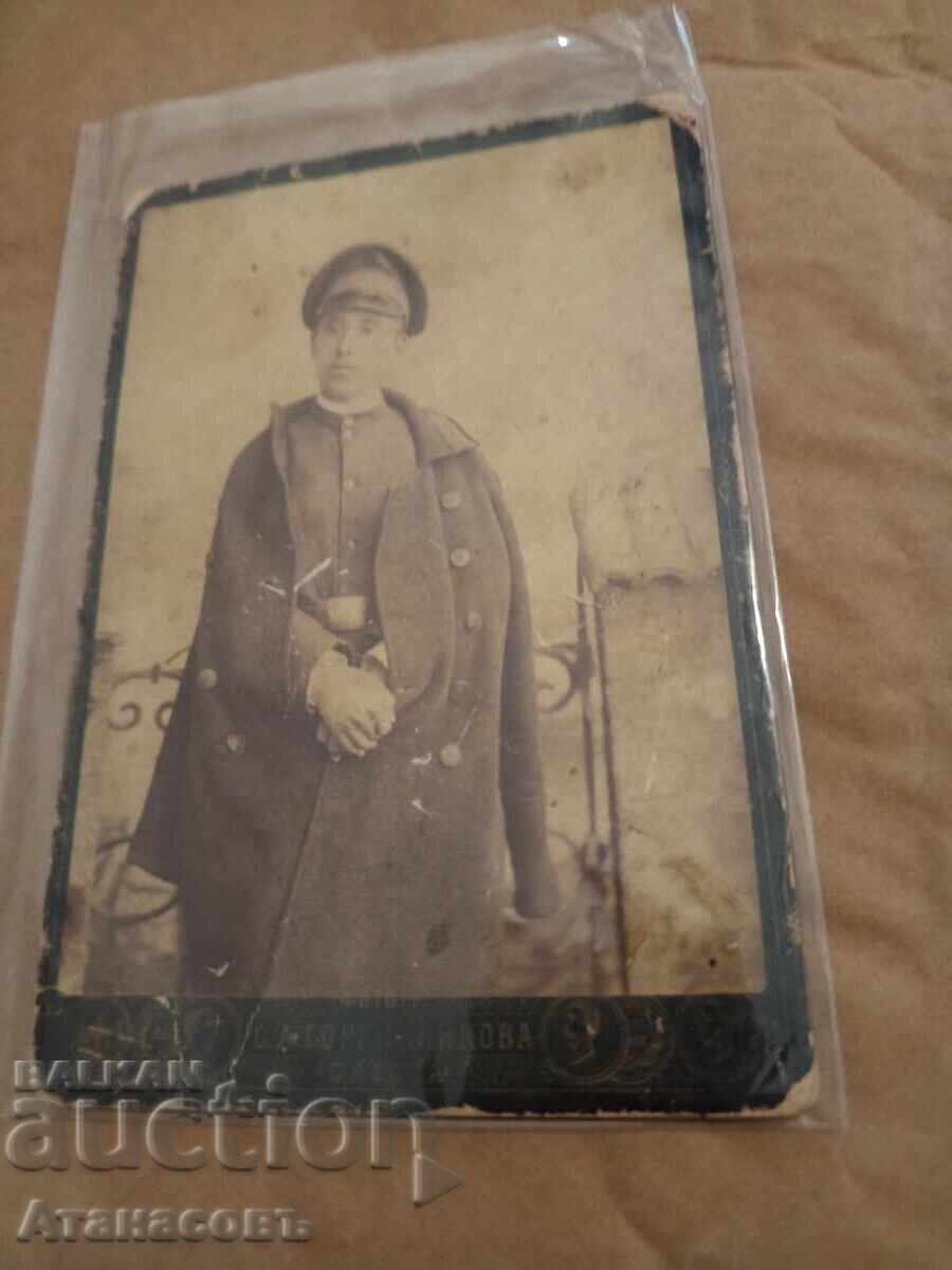 Photo cardboard photography Odessa military