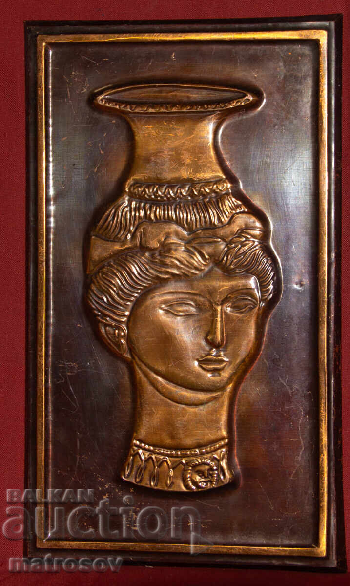 Δημοπρασία Μετάλλιο μέλι, ανάγλυφο, βάζο με γυναικείο πρόσωπο