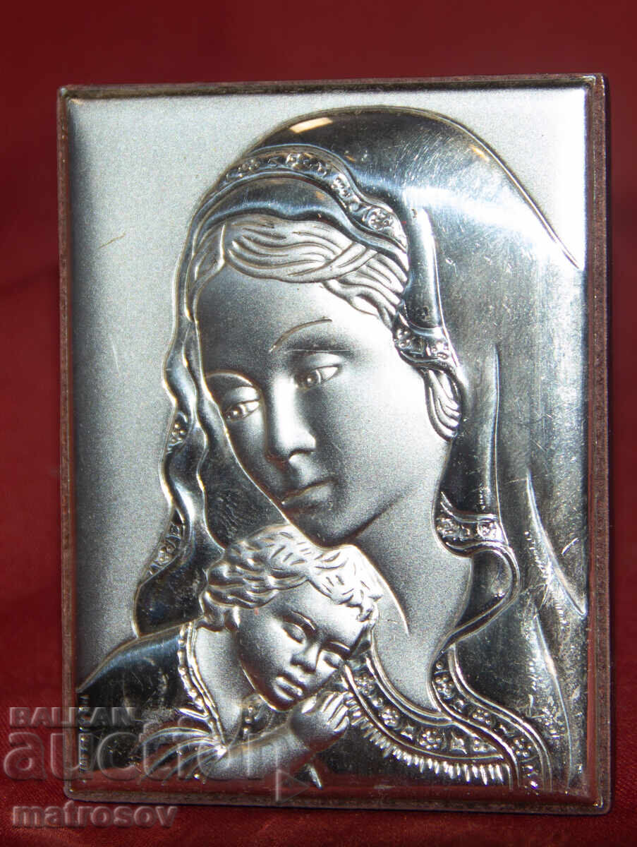 Аукцион Сребърна икона Valenti&Co Богородица с Младенеца