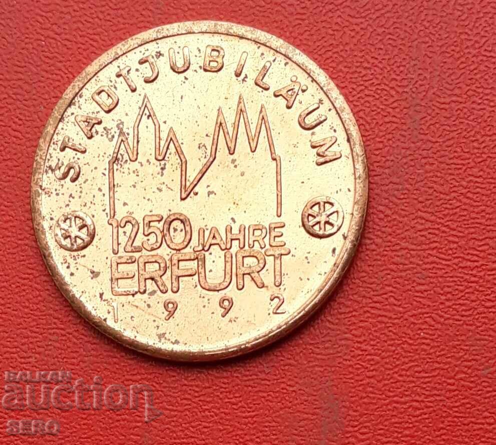 Медал-Германия 1992-1250 год град Ерфурт 742-1992 г.