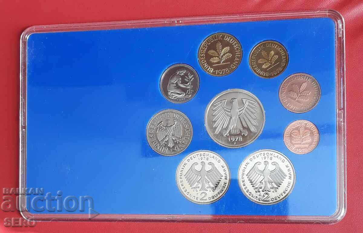 Δημοπρασία Γερμανία - ΣΕΤ 1978 F-Στουτγκάρδη από 9 νομίσματα Δημοπρασία Γερμανία - ΣΕΤ 1978 F-Στουτγκάρδη από 9 νομίσματα