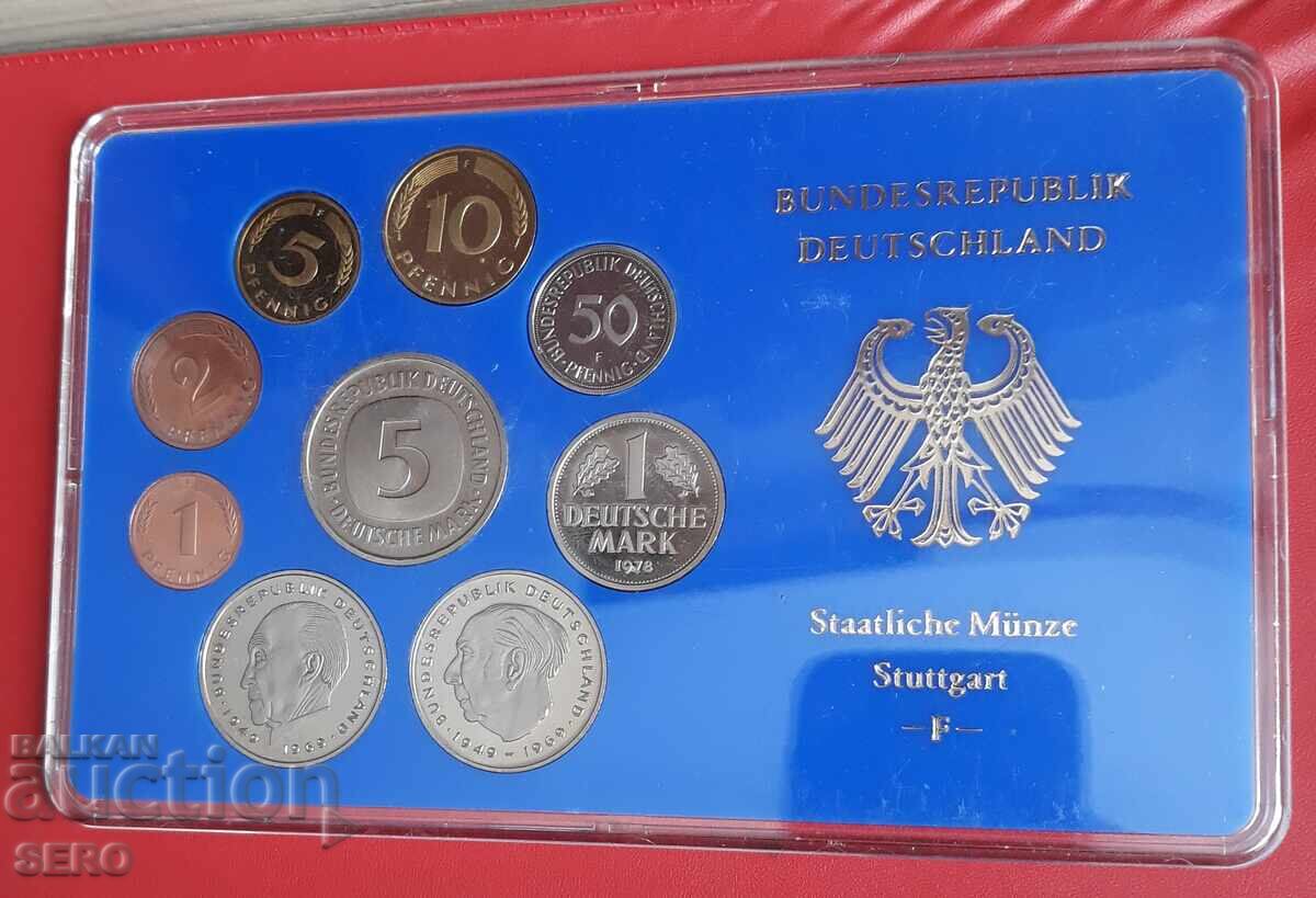 Γερμανία - ΣΕΤ 1978 F-Στουτγκάρδη από 9 νομίσματα Γερμανία - ΣΕΤ 1978 F-Στουτγκάρδη από 9 νομίσματα