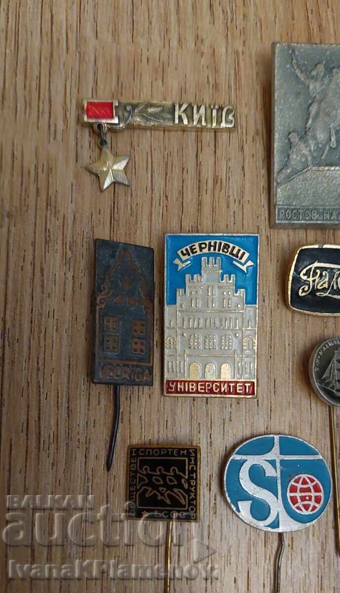 Auction  Badges, 12 pieces for collectors