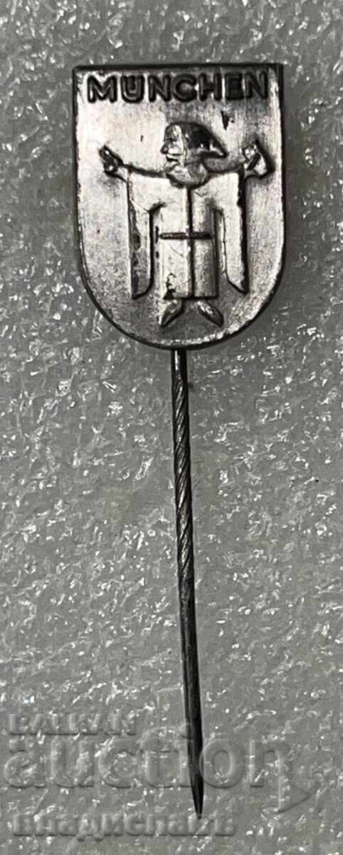 Old silver badge coat of arms of the city of Munich Germany