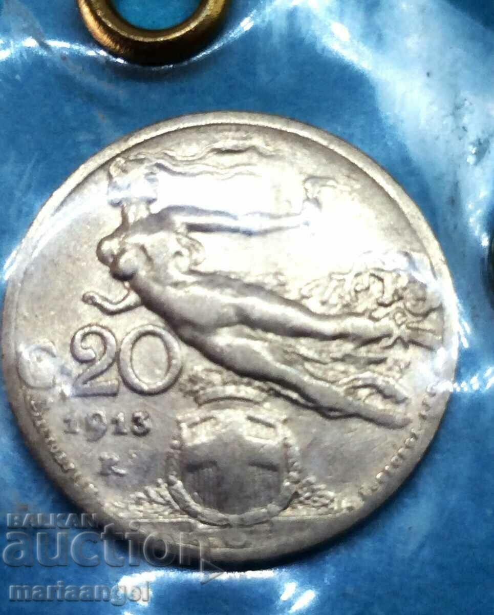 Δημοπρασία 20 centesimi 1913 Ιταλία