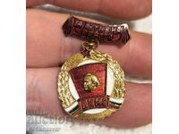 UNIUNEA DE TINERET D.K.M.S. DIMITROV 1950-60 INSIGNĂ METALICĂ rară