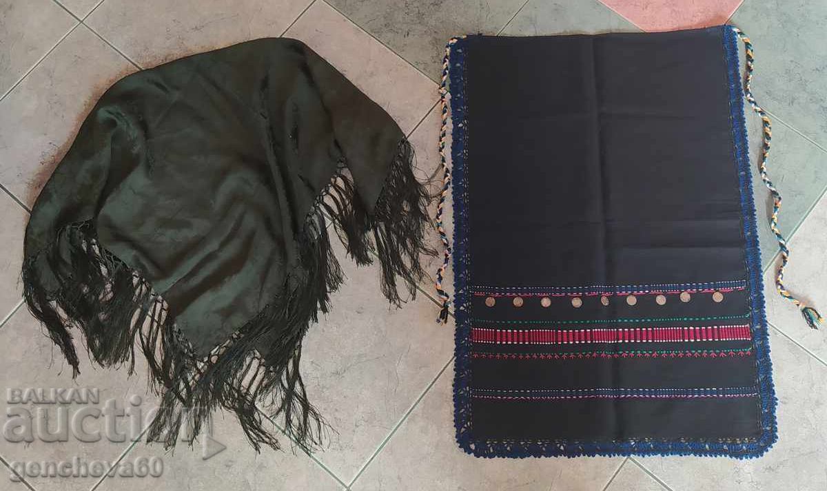 Șorț autentic și batic cu ciucuri - 5