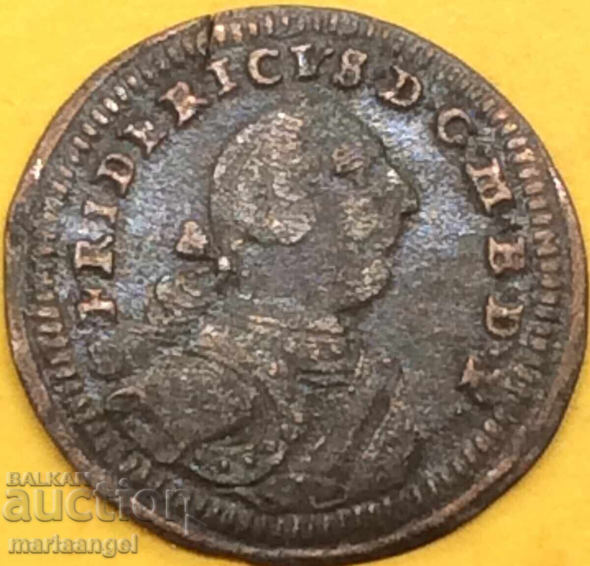 Brandenburg-Beirut 1 Kreuzer 1750 Germany Friedrich II billon - 6