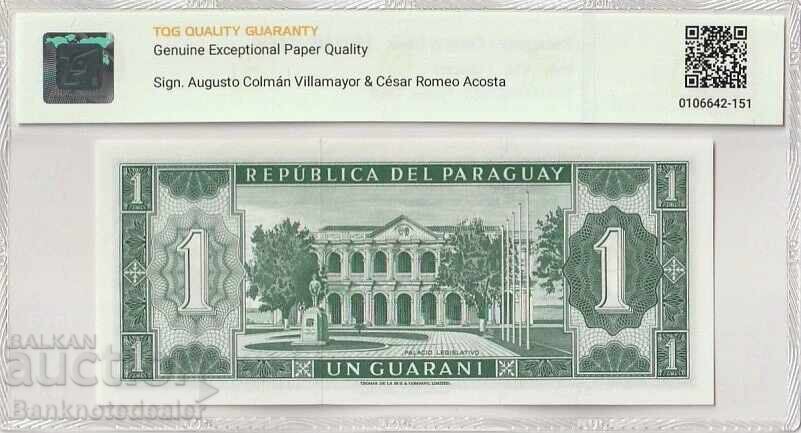 Paraguay 1 Guarani 1952 Pick 193a 67 EPQ Superb Gem Uncirculated with price 70.00 BGN | € 35.79 Paraguay 1 Guarani 1952 Pick 193a 67 EPQ Superb Gem Uncirculated with price 70.00 BGN | € 35.79