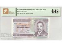 Burundi 100 Franci 2011 Pick B231b Leopard S N 111 66 EPQ Ge