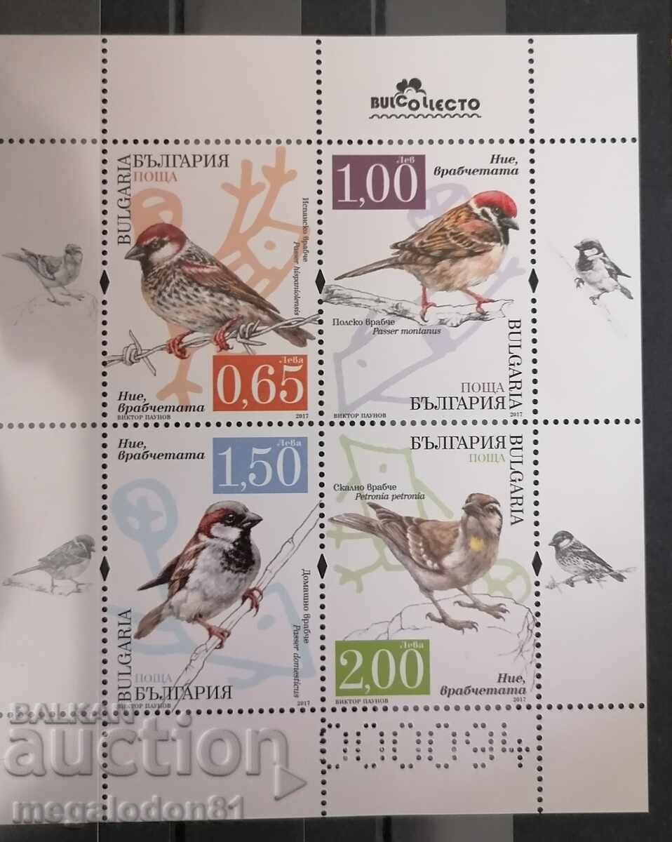 Βουλγαρία - μπλοκ αριθμημένα σπουργίτια Βουλγαρία - μπλοκ αριθμημένα σπουργίτια