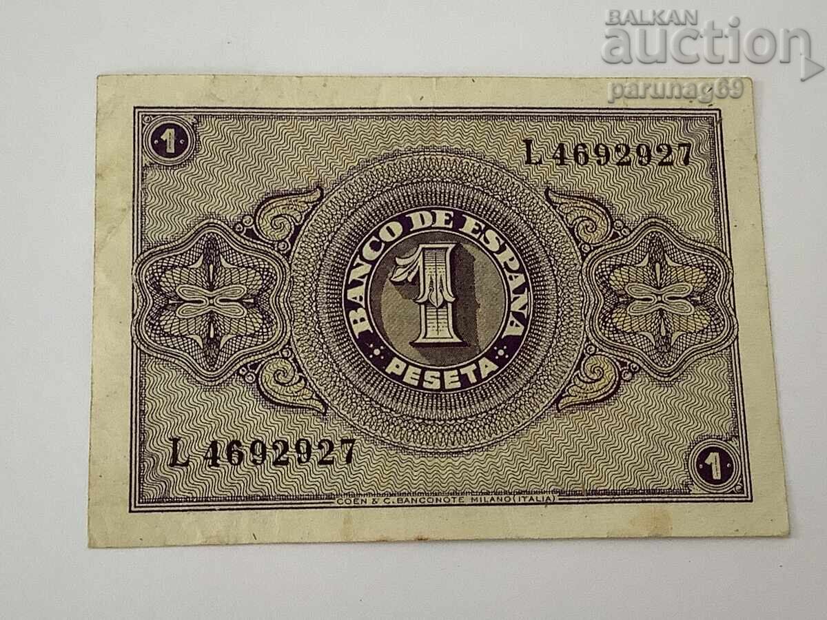 Spania 1 pesetă 1938 cu preț 37.50 BGN | € 19.17