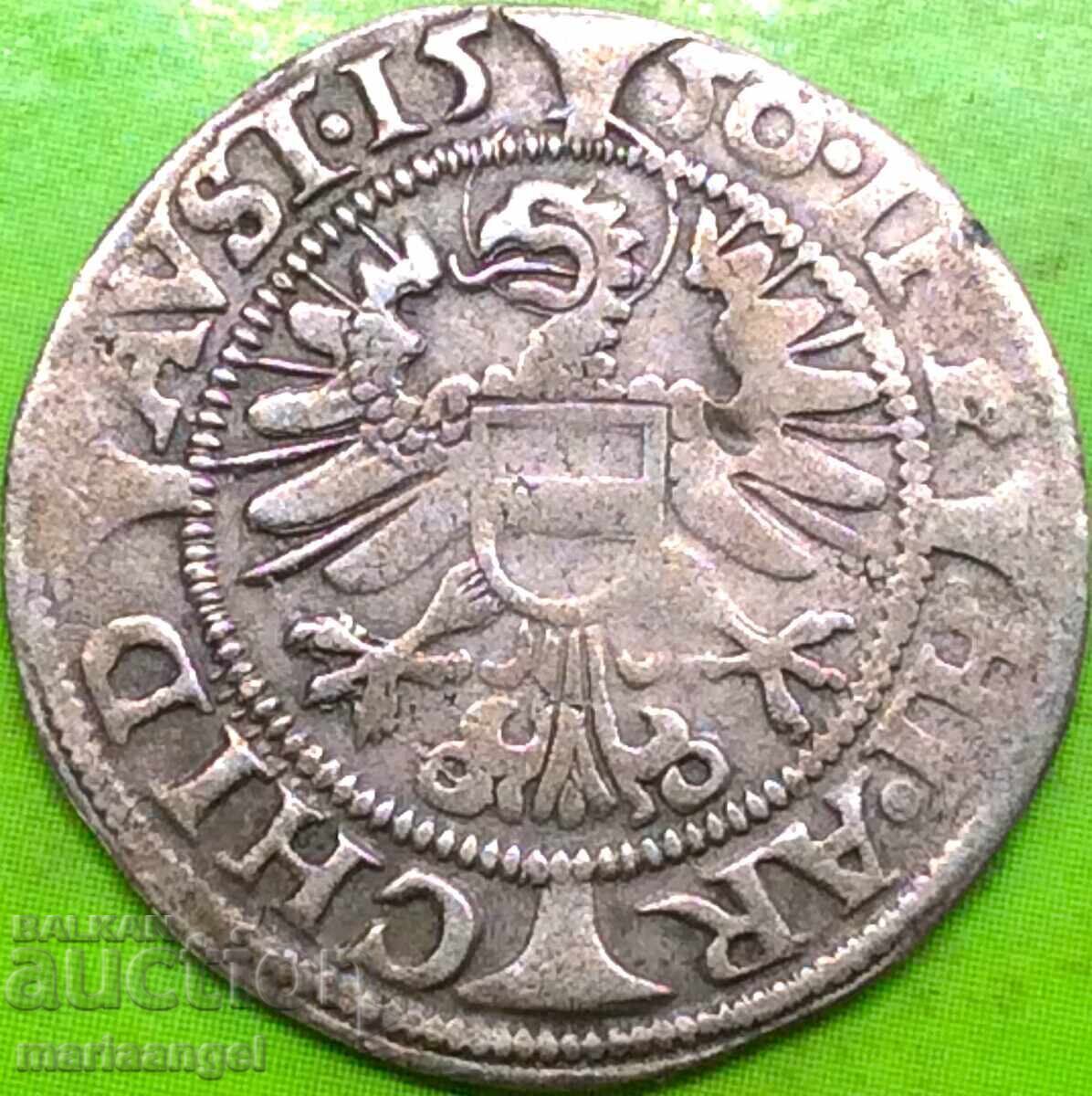Austria 3 Kreuzer 1550 Eagle with 1 Head Ferdinand - 7