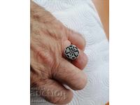 Old silver signet ring